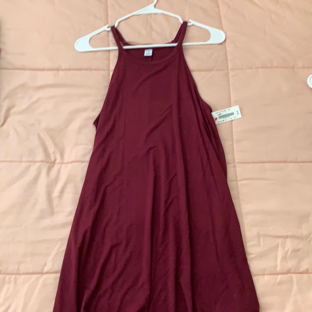 Red summer loose fit dress